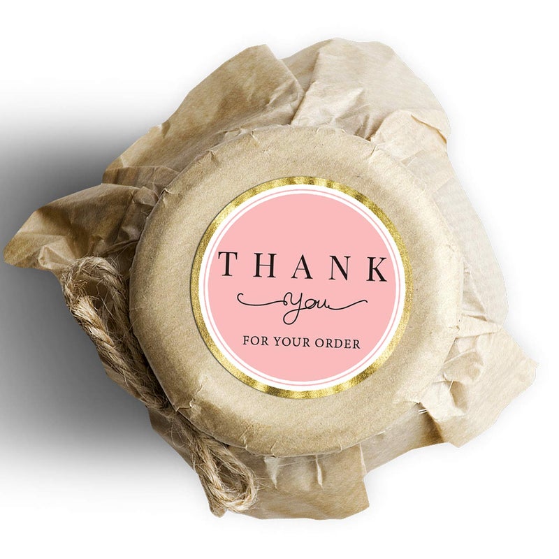 Mr.Mug 500 Thank You for Your Order Stickers  Chic Pink Thank You Stickers for Small Business  Thank You for Your Business Label Stickers  1.4 Inches Thank You Stickers Roll. - Image 5